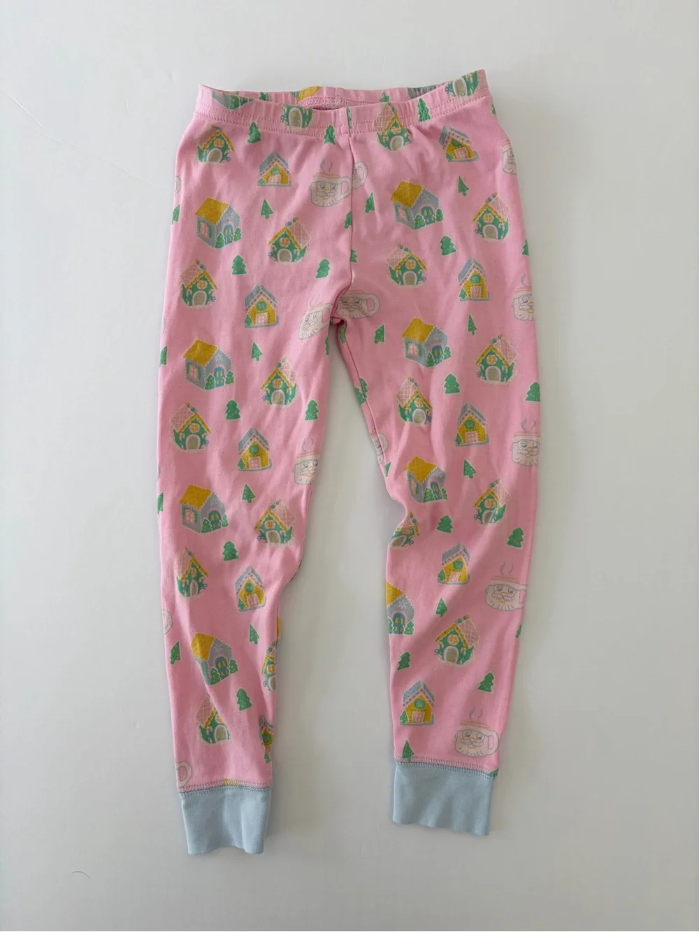 The Beaufort Bonnet Company Girls Pink Gingerbread Village Pajamas Set Size 5
